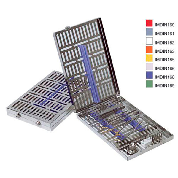 IMDIN168 – Cassette de esterilización para 16 instrumentos, Azul, Hu-Friedy