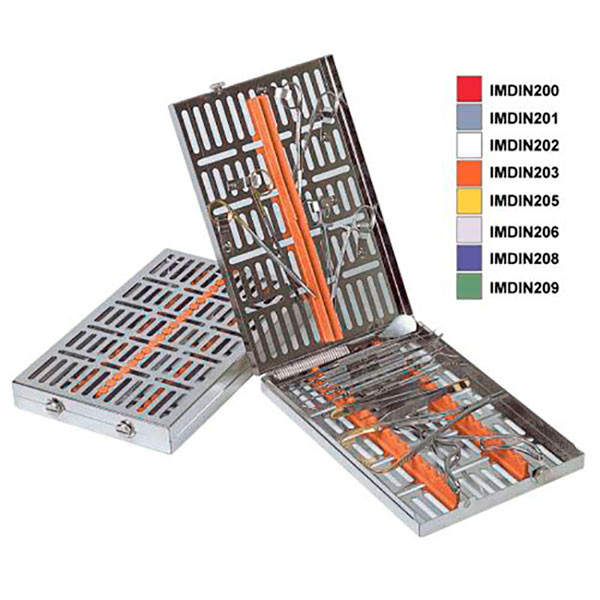IMDIN203 – Cassette de stérilisation pour 20 instruments, Orange, Hu-Friedy