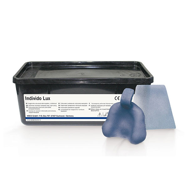 INDIVIDO LUX AZUL MANDIBULA – Placas para cubetas individuales VOCO 50u