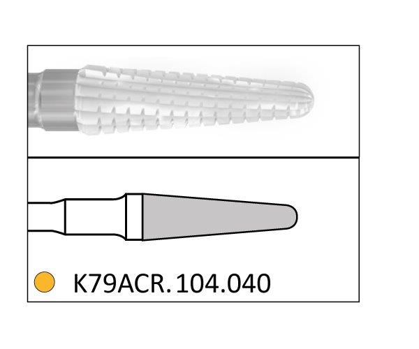 K79ACR.104.040 – Fresa cerámica para laboratorio, ajuste acrílico, KOMET