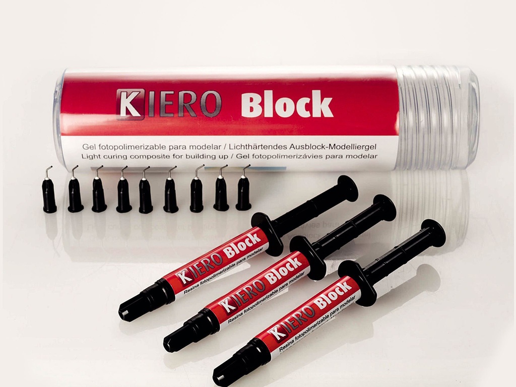 KIEROBLOCK – Gel fotopolimerizable de bloqueo y espaciado Kuss Dental 3 x 3 g