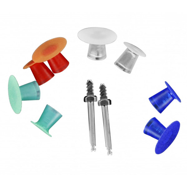 KIT DISCOS PULIDO FLEXI SNAP 160u.+2 mandriles (EDENTA)