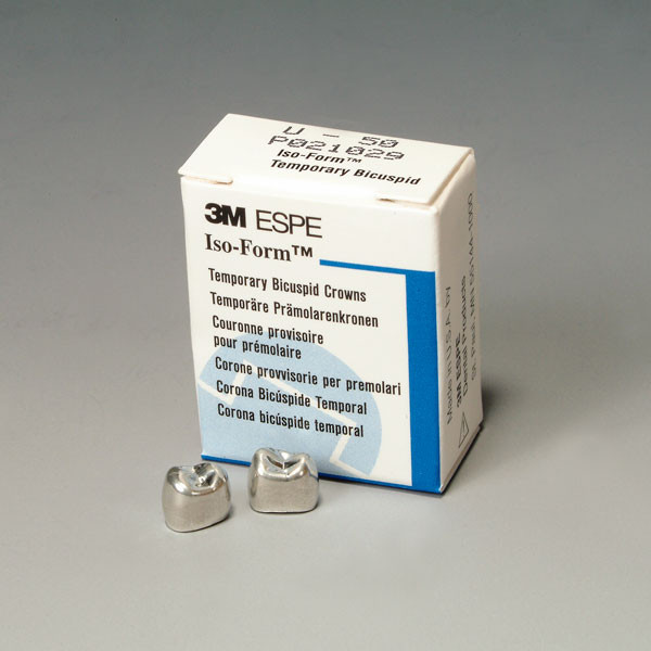 L61 CORONAS ISO-FORM MOLARES – Corone provvisorie in lega stagno-argento, 5 pz.