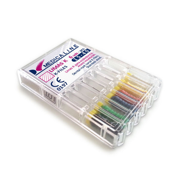 LIMAS K MEDICALINE – Limas de endodoncia manuales 21mm (6 uds)