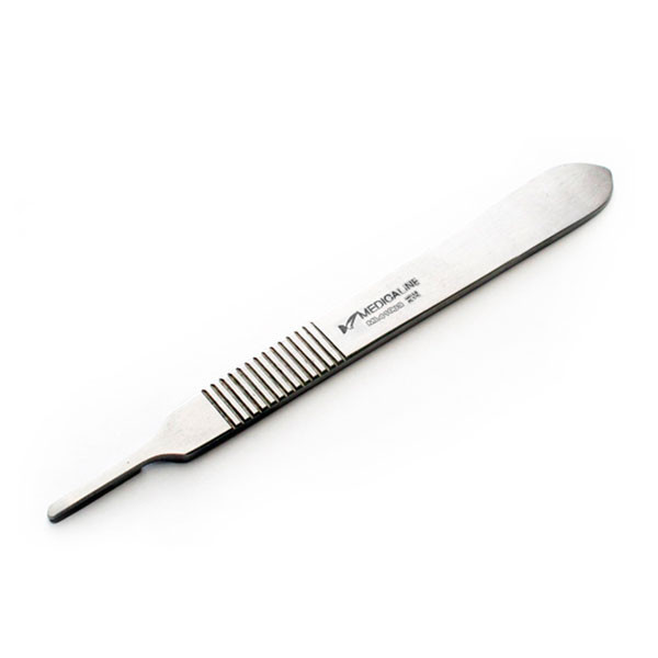 MANGO BISTURÍ PLANO – Manche de bistouri plat en acier inoxydable (Medicaline)