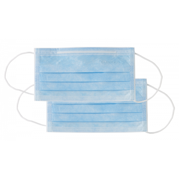 Mascarilla azul celeste 50u. Euronda FM03 – IIR típusú sebészeti maszk
