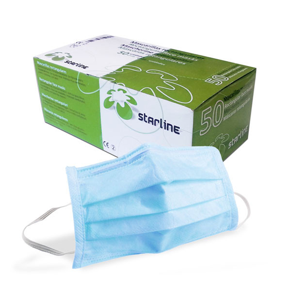 Mascarilla quirúrgica STARLINE – Type II, Bleu, 50 unités