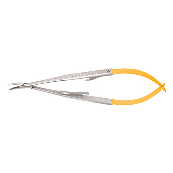 NH5021M/14cm. P-AG.CASTROVIEJO – Porte-aiguille Castroviejo courbe, Hu-Friedy