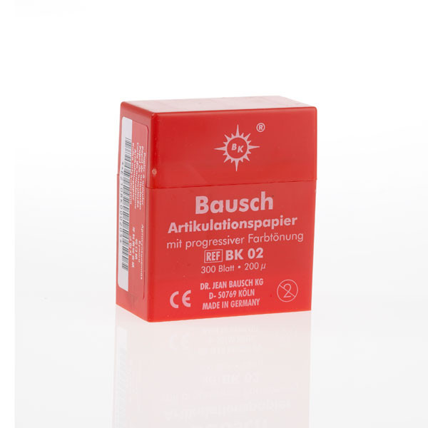 BAUSCH BK02 Papel articular vermelho – 200 mícrons 300 folhas