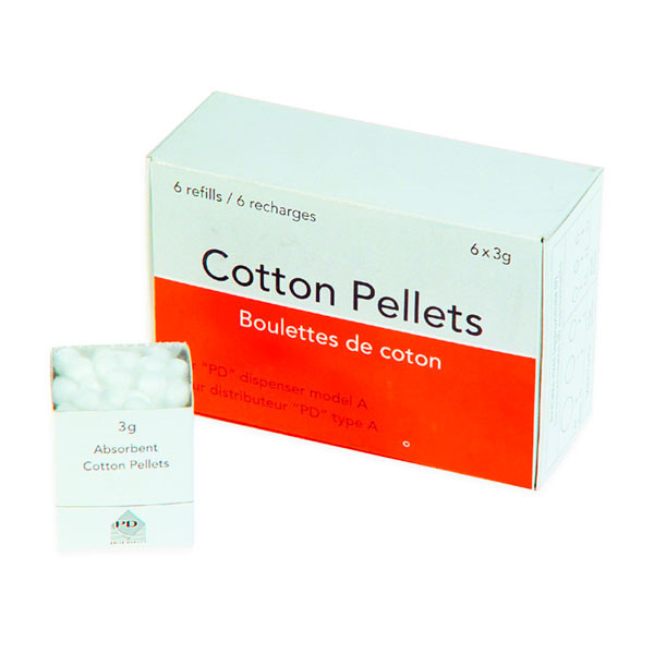PELLETS ALGODON N.4 5mm – Abszorbens pamutpellet, 6x3g