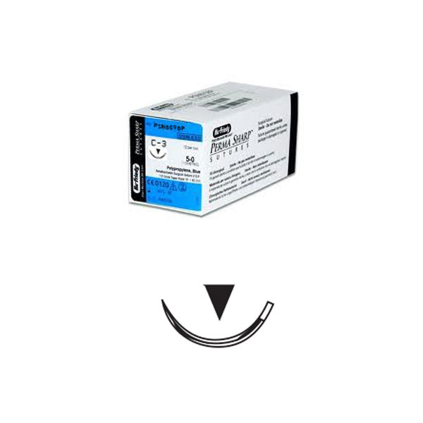 PSN8698P SUTURA 5-ONA POLYP.C3 – Suture dentaire en polypropylène monofilament
