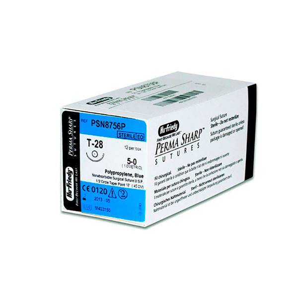 PSN8756P SUTURA T28,POLYP 5-ONA – Sutura dentária de polipropileno monofilamento