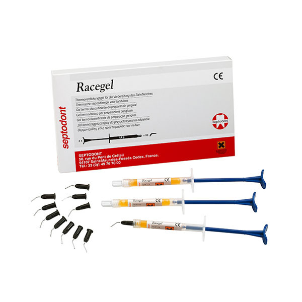 RACEGEL – Gel de preparación gingival termodinámico Septodont 3x1,4g + 30 puntas
