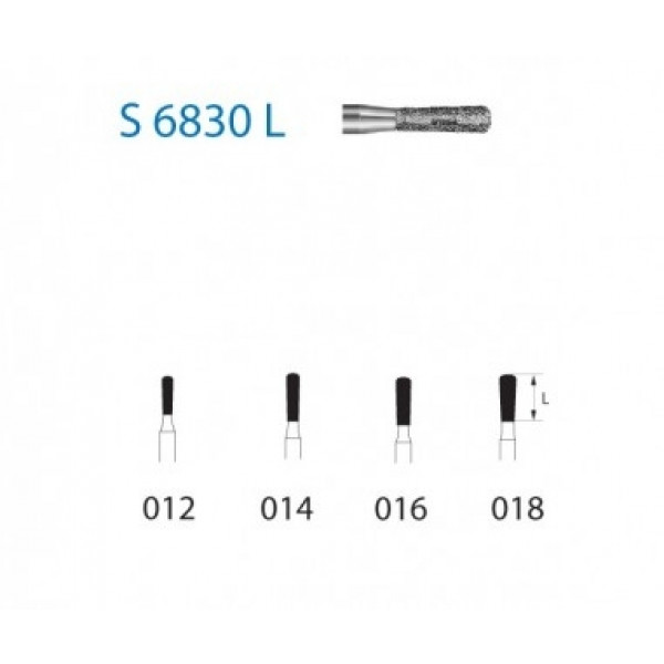 KOMET S 6830 L – Fresa diamante pera larga grano grueso Serie S