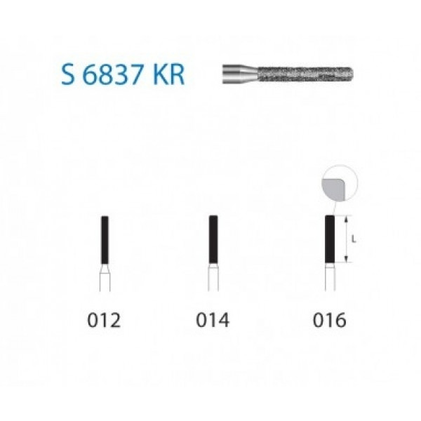KOMET S 6837 KR – Broca diamante paralelo com ombro grão grosso