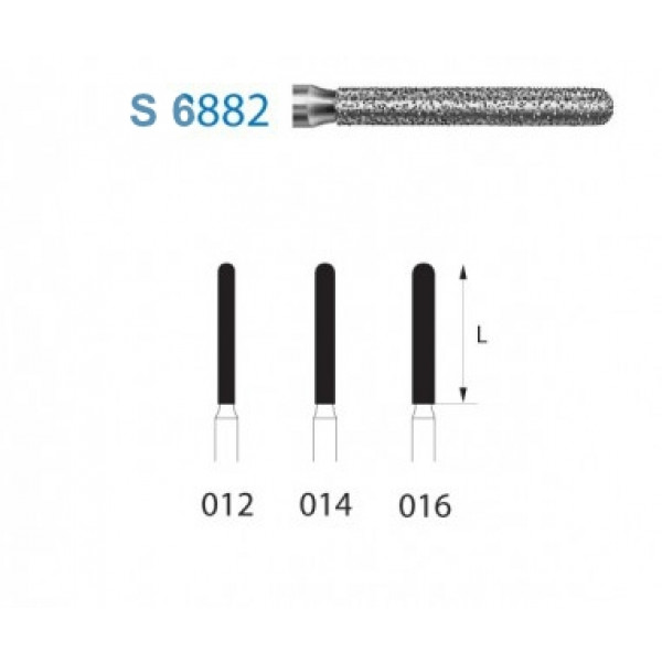 KOMET FG SERIE S 6882 – Fresa diamante paralelo largo Komet