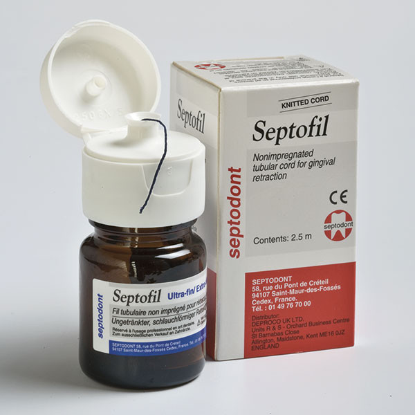 SEPTOFIL AZUL X-FINO – Hilo de retracción 0.5mm 2.5m
