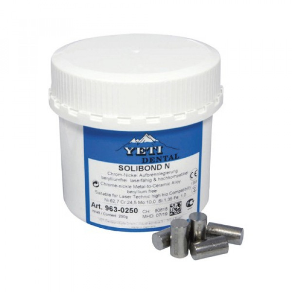 SOLIBOND N – Aleación metal-cerámica CrNi, sin berilio, Yeti Dental