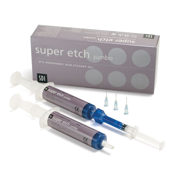 SUPER ETCH JUMBO – Gel de mordançage acide 37% SDI, 2 x 25 ml
