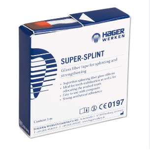 SUPER SPLINT FIBERGLAS – Üvegszálas szalag fogászati sínezéshez Hager Werken 3m