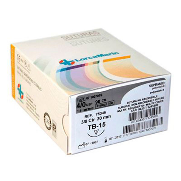 SUPRAMID NEGRO TB-15 4/0 – Fil de suture synthétique non résorbable 50u.