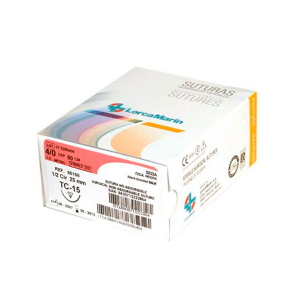 SUTURA SEDA TB-10 4/0 – Sutura não absorvível entrançada com agulha triangular