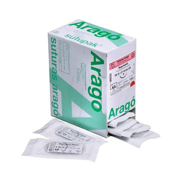 SUTURA SUPRAMID TB-12 4/0 – Szintetikus fekete varrat ARAGO