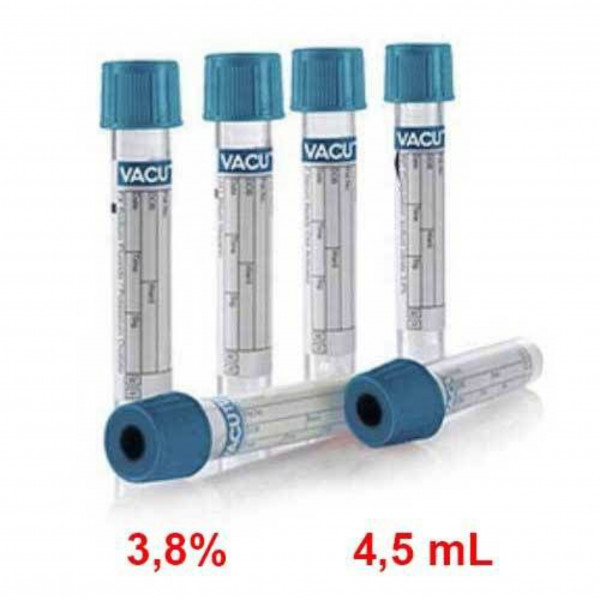 TUBO EXTRACCIÓN CITRATO SÓDICO AZUL 9ml – Tube de prélèvement citrate (c/50)