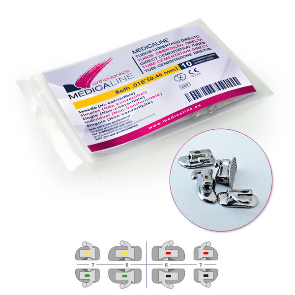 TUBOS DE CEMENTADO DIRECTO – Tubos Roth .022 UL6 para ortodontia