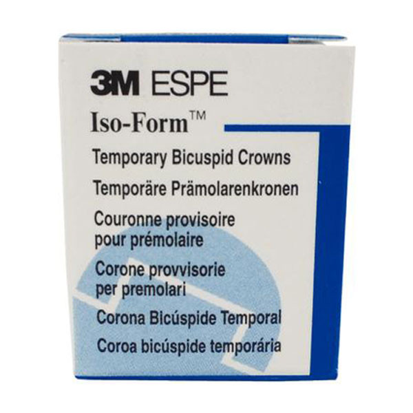 U49 CORONAS ISO-FORM PREMOLARES – Ideiglenes korona ón-ezüst ötvözetből, 5 db.