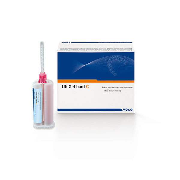 UFIGEL HARD C KIT – Matériau de rebasage rigide, VOCO, cartouche 80g