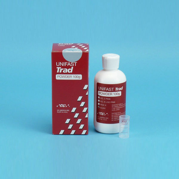 UNIFAST TRAD POLVO PINK – Résine acrylique autopolymérisable, GC, 100g