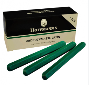 GODIVA VERDE EN BARRAS BAJA FUSION – Bâtonnets de pâte thermoplastique à basse fusion Hoffmann (15 unités)