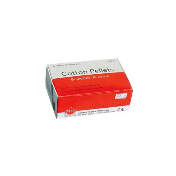 Pellets de algodón Nº 2 – Bolas de algodón dental, 6x3g