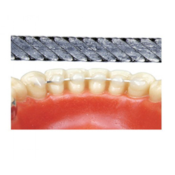 Alambre trenzado plano pour attelle – Fil dentaire de contention Leone 1.5m