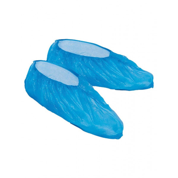 CUBREZAPATOS DESECHABLES AZULES – Eldobható cipővédő CPE, 15x40cm, 100db