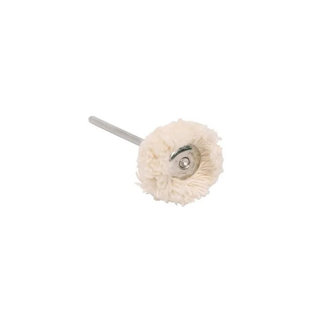 CEPILLO DE BORREGO CON EJE MONTADO – Cepillo de pulido para laboratorio, 22mm