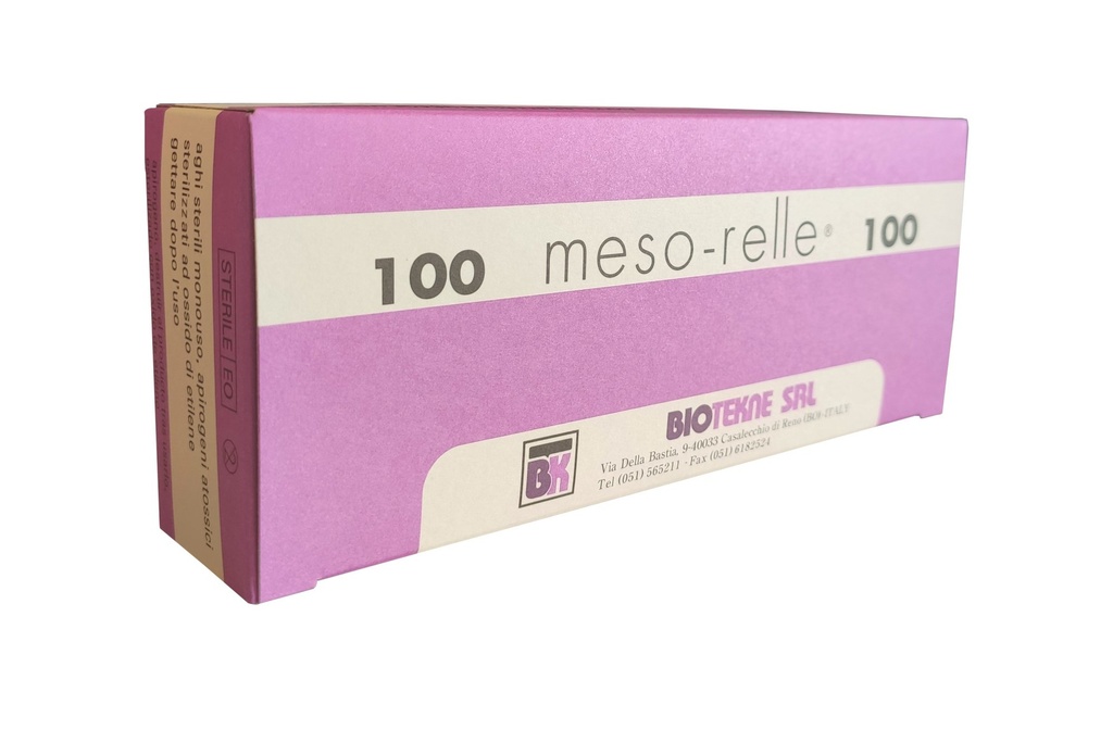 Agulhas mesoterapia 32G – Agulhas hipodérmicas 0.23x12 mm MESO-RELLE 100u