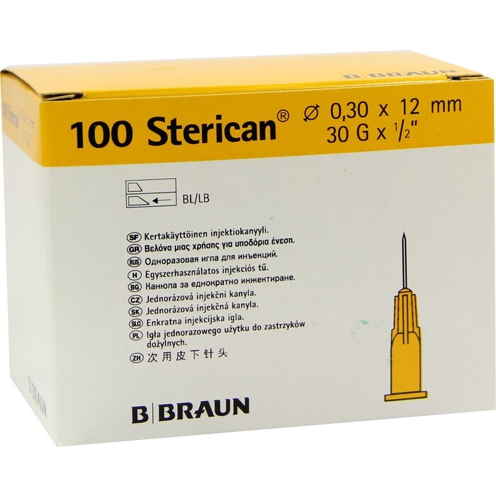 Sterican 30G – Ago ipodermico 0,30x12mm (B/BRAUN, 100u)