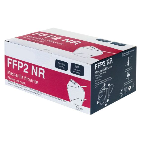 Mascarillas FFP2 – Protección NR, 5 capas, 20 uds