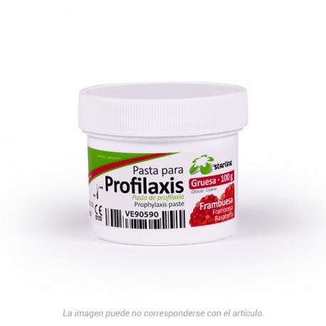 PASTA PROFILAXIS STARLINE – Sabor frambuesa, 100g, grano grueso