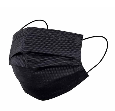MASCARILLA QUIRURGICA DE TRES CAPAS IIR NEGRA – Protección facial de alta filtración BFE ≥98% KLMED (50 uds)