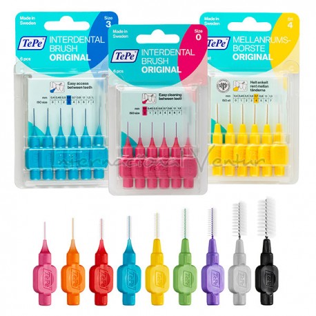 CEPILLO INTERDENTAL VERDE 0.8mm – Escovilhão interdentário, arame revestido, TEPE, 6 unidades