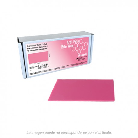 BAUSCH ARTI-PINK Cera extra dura – Registro de mordida, 12 láminas