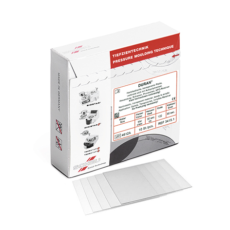 DURAN – Planchas termoplásticas transparentes, SCHEU DENTAL, 10 uds.