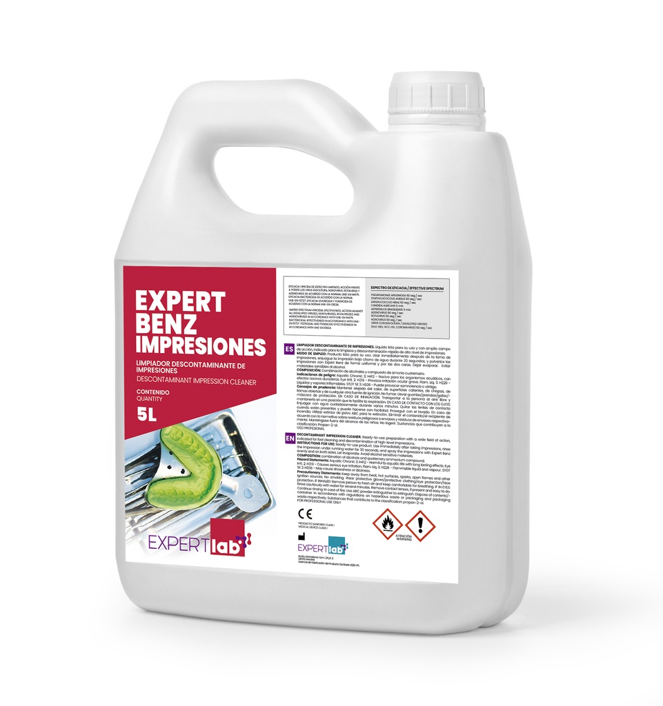 EXPERT LAB EXPERT BENZ – Desinfectante impresiones dentales 5L