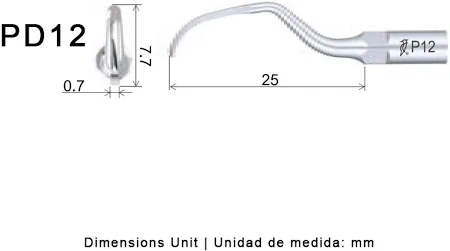 INSERT DTE ENDODONCIA PD12 – Punta ultrasonidos compatible Satelec/NSK