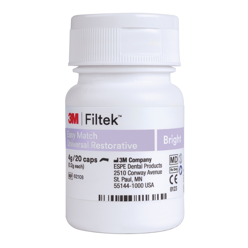 FILTEK UNIVERSAL EASY MATCH – Composite nanohíbrido 3M (20 cápsulas)