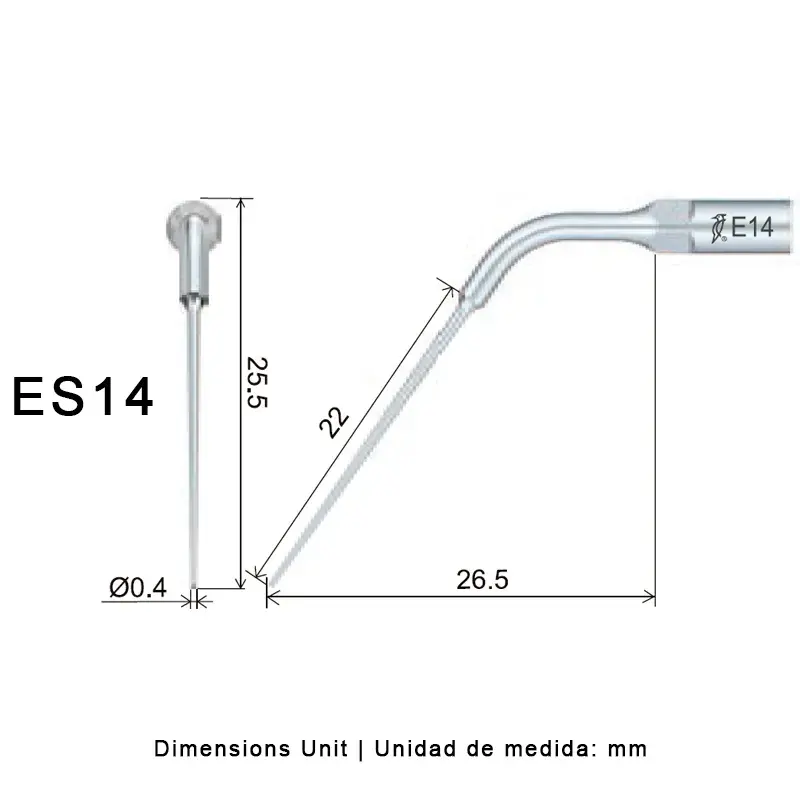 Punta ultrasonidos Woodpecker ES14 – Endodontie pour SIRONA