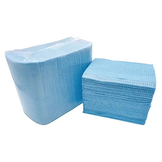 Servilleta babero celeste – Babero dental impermeable 3 capas PRODENTALIA